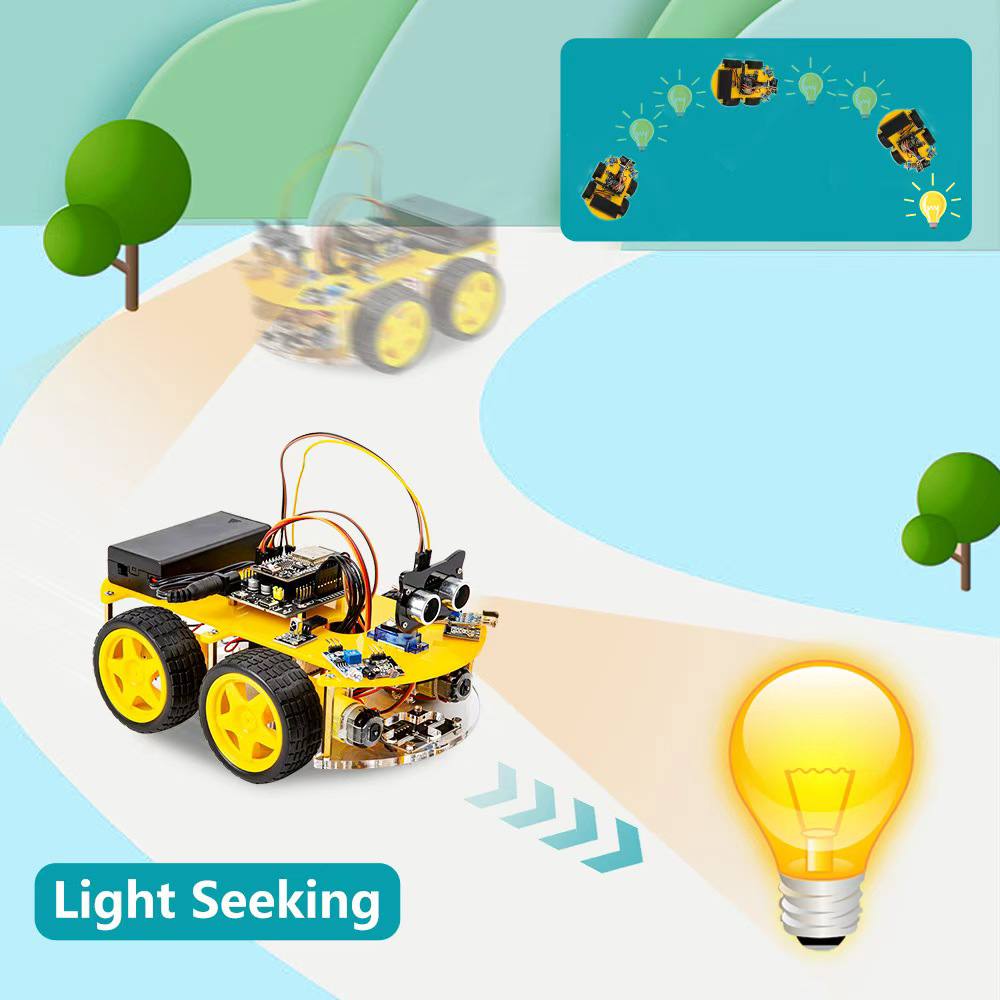 RoboRover 4WD Smart Car Builder Kit