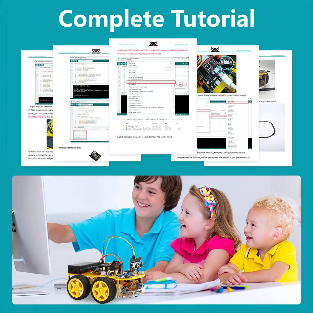 RoboRover 4WD Smart Car Builder Kit